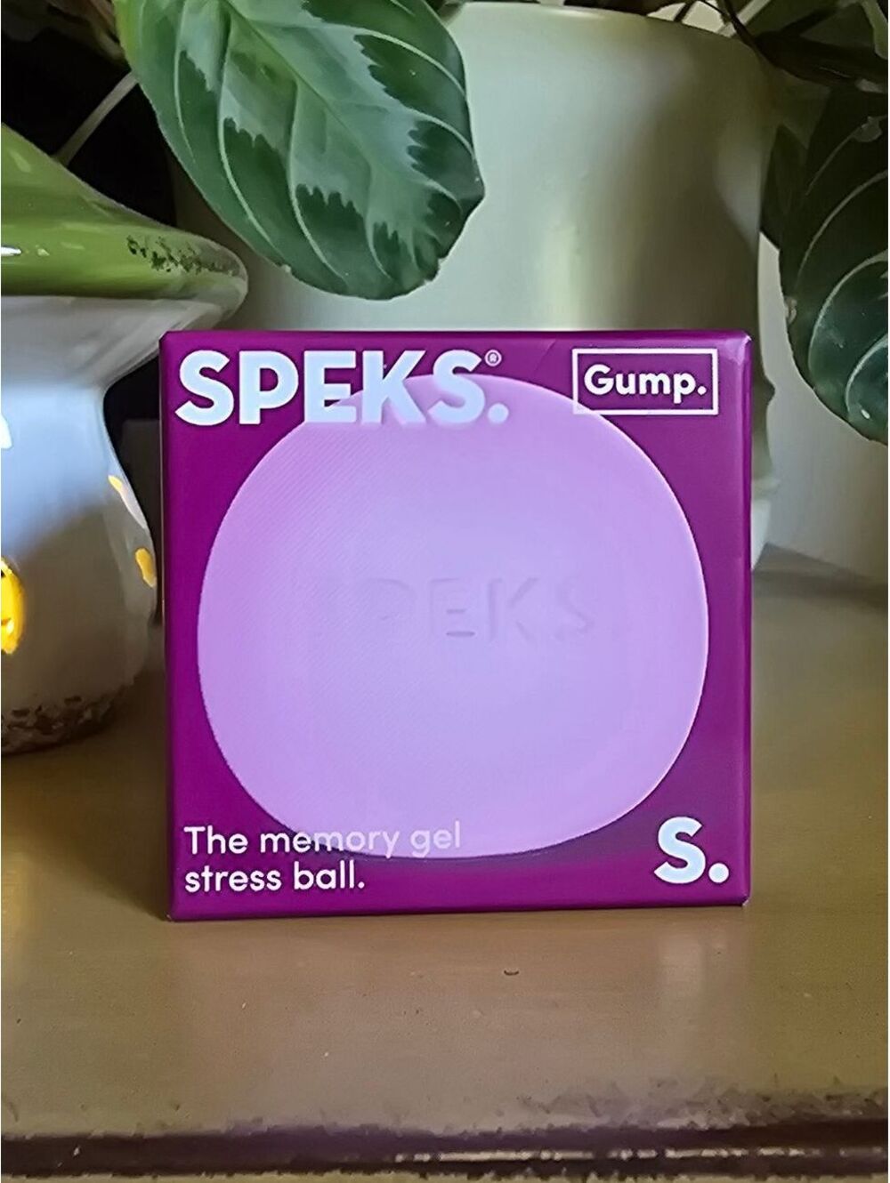 NIB Speks Original Gump Memory Gel Stress Ball - Moon Jelly